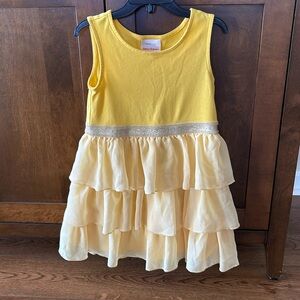 Hanna Andersson yellow Floaty Soft Dress size 110 cm